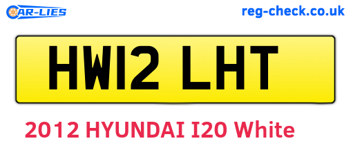 HW12LHT are the vehicle registration plates.