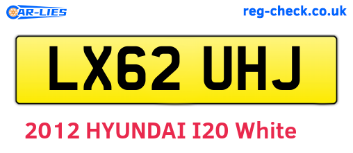 LX62UHJ are the vehicle registration plates.