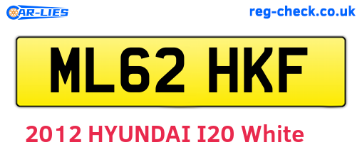 ML62HKF are the vehicle registration plates.