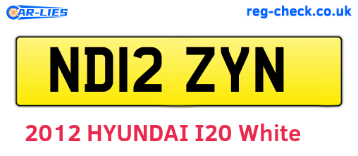 ND12ZYN are the vehicle registration plates.