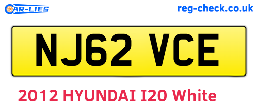 NJ62VCE are the vehicle registration plates.