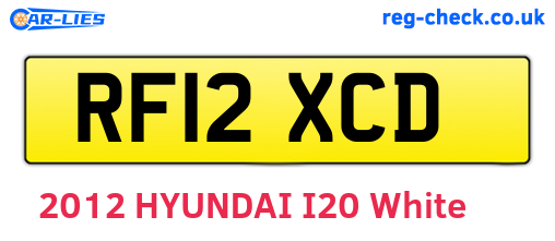 RF12XCD are the vehicle registration plates.
