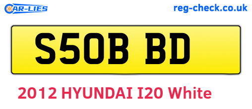 S50BBD are the vehicle registration plates.
