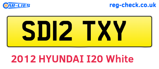 SD12TXY are the vehicle registration plates.