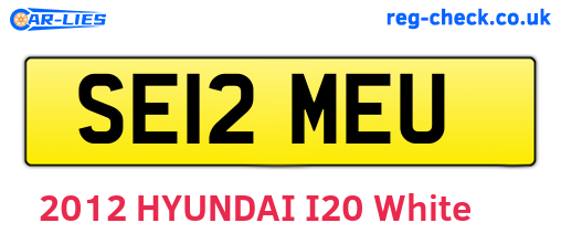 SE12MEU are the vehicle registration plates.