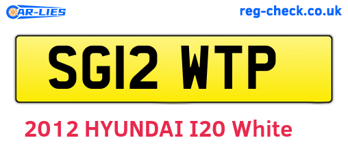 SG12WTP are the vehicle registration plates.