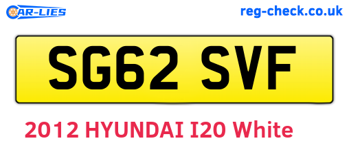 SG62SVF are the vehicle registration plates.