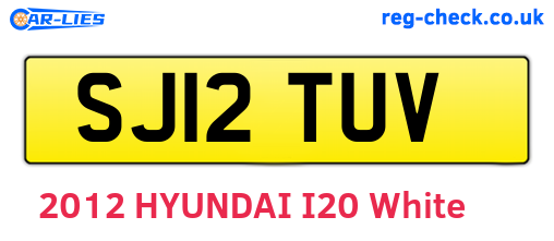 SJ12TUV are the vehicle registration plates.