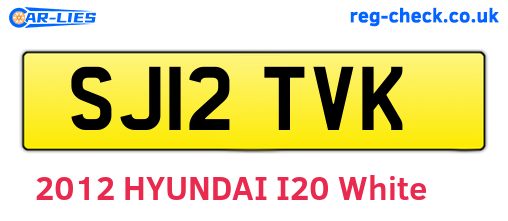 SJ12TVK are the vehicle registration plates.