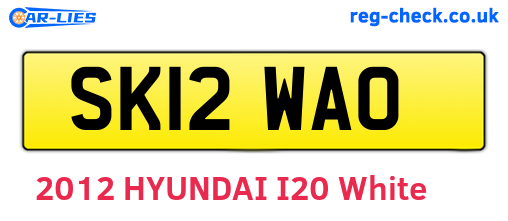 SK12WAO are the vehicle registration plates.