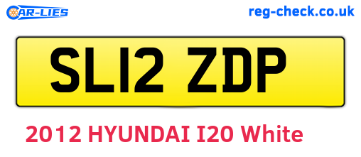 SL12ZDP are the vehicle registration plates.