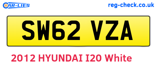 SW62VZA are the vehicle registration plates.