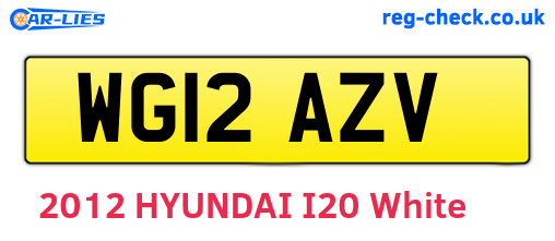 WG12AZV are the vehicle registration plates.