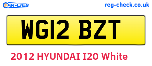 WG12BZT are the vehicle registration plates.
