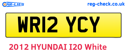 WR12YCY are the vehicle registration plates.