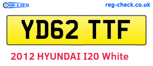 YD62TTF are the vehicle registration plates.