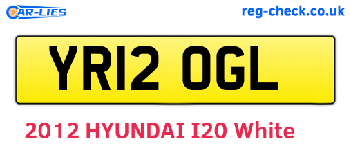 YR12OGL are the vehicle registration plates.