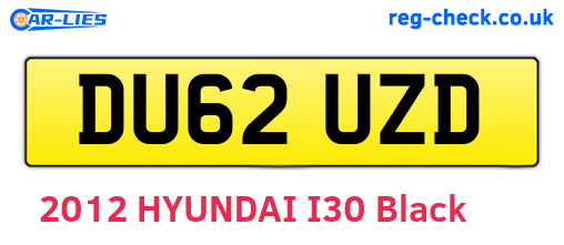 DU62UZD are the vehicle registration plates.