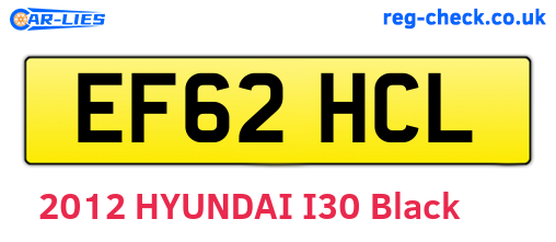 EF62HCL are the vehicle registration plates.