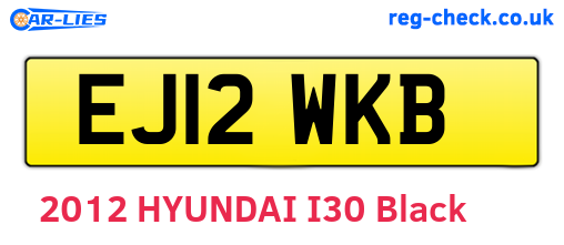 EJ12WKB are the vehicle registration plates.