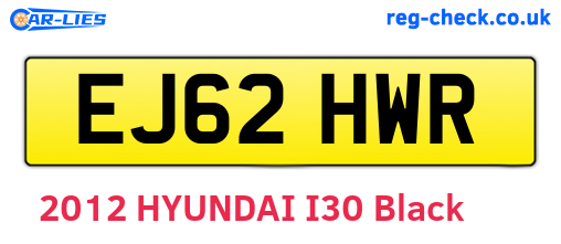 EJ62HWR are the vehicle registration plates.