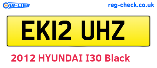 EK12UHZ are the vehicle registration plates.