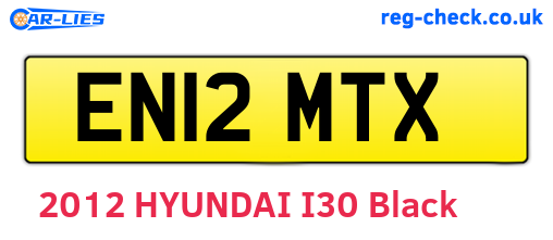 EN12MTX are the vehicle registration plates.