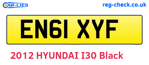 EN61XYF are the vehicle registration plates.
