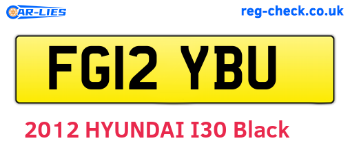 FG12YBU are the vehicle registration plates.