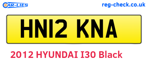 HN12KNA are the vehicle registration plates.
