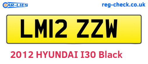 LM12ZZW are the vehicle registration plates.