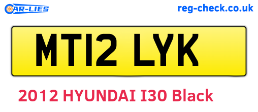 MT12LYK are the vehicle registration plates.