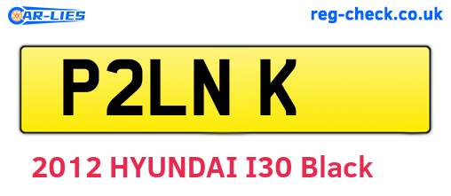 P2LNK are the vehicle registration plates.