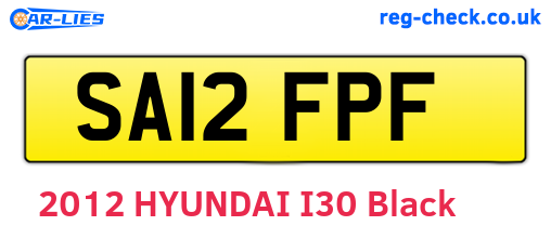 SA12FPF are the vehicle registration plates.