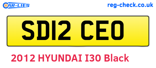 SD12CEO are the vehicle registration plates.