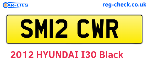SM12CWR are the vehicle registration plates.
