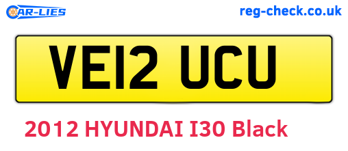 VE12UCU are the vehicle registration plates.