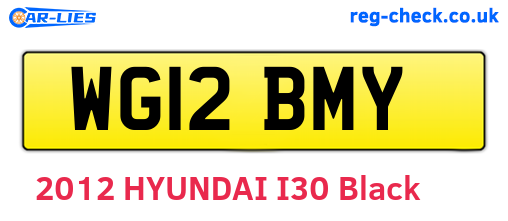 WG12BMY are the vehicle registration plates.