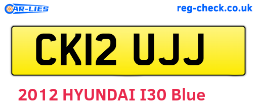 CK12UJJ are the vehicle registration plates.