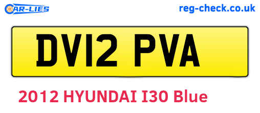 DV12PVA are the vehicle registration plates.