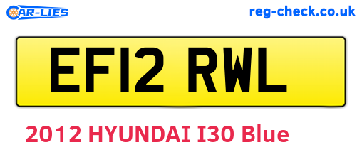 EF12RWL are the vehicle registration plates.