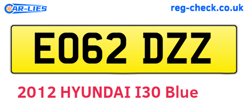 EO62DZZ are the vehicle registration plates.