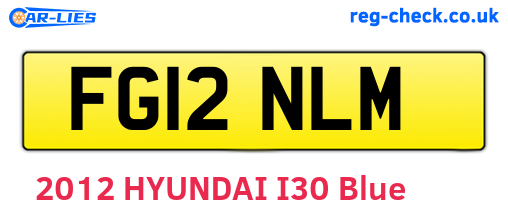 FG12NLM are the vehicle registration plates.