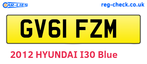GV61FZM are the vehicle registration plates.
