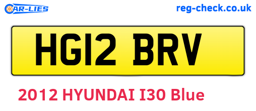 HG12BRV are the vehicle registration plates.
