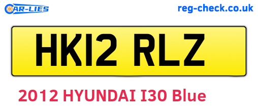 HK12RLZ are the vehicle registration plates.