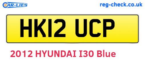 HK12UCP are the vehicle registration plates.
