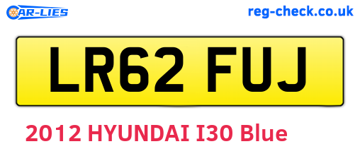 LR62FUJ are the vehicle registration plates.