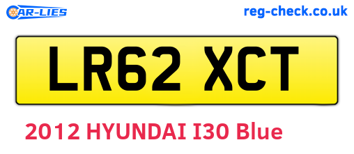 LR62XCT are the vehicle registration plates.
