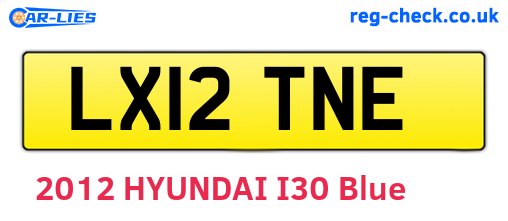 LX12TNE are the vehicle registration plates.